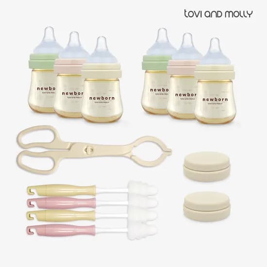 신생아 배앓이 방지 젖병 80ml 트리플팩 세트 젖꼭지 0단계