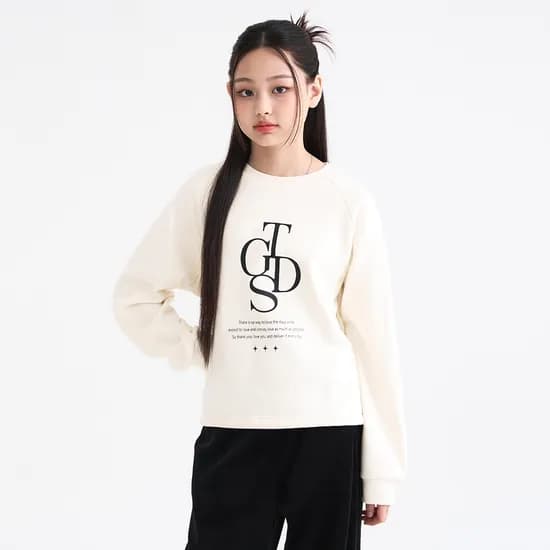 더데이걸 밑단조절 크롭 스웻셔츠 TGMA24T17 15,900원