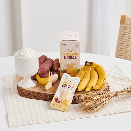 퍼기 티딩러스크 과자 유아 아기 간식 고구마맛 바나나맛 1BOX 6P