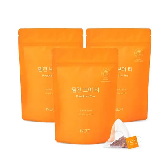 NGT 네츄럴굿띵스 펌킨브이티 물 붓기만 하면 호박차 21개입, 3개