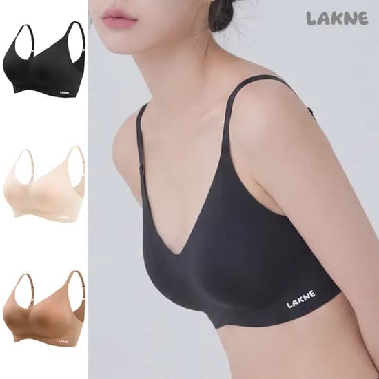라크네 데일리 시그니처 브라 노와이어 심리스 쿨핏 스포츠 브라탑 얇은끈 후크형