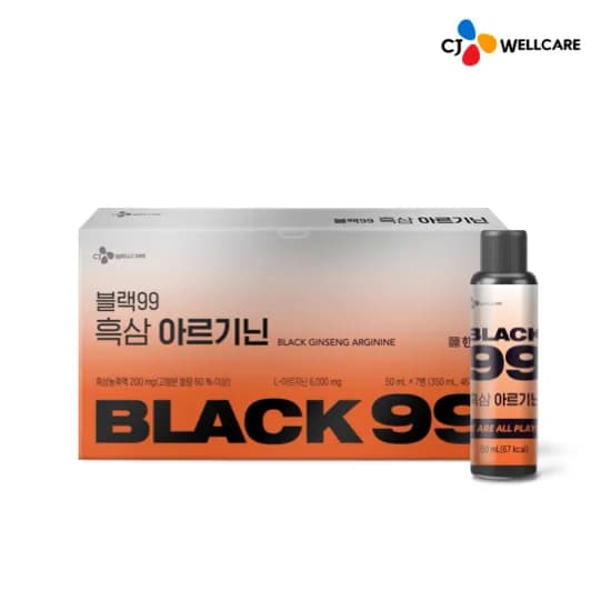CJ 흑삼 아르기닌 오르니틴 블랙99 고함량 에너지부스터 6000mg 7개입 1개