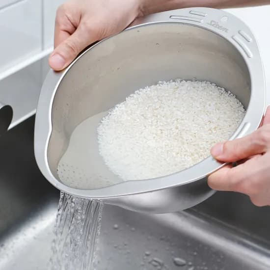 시샘 연마제없는 다용도 304 고급 스텐 야채 쌀 씻는 세척볼 믹싱볼 채반
