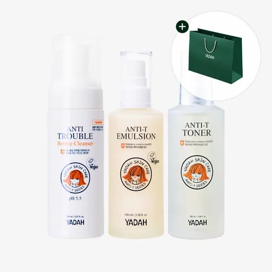 야다 안티티 트러블 케어 3종(토너 100ml+에멀전 100ml+클렌저 150ml)