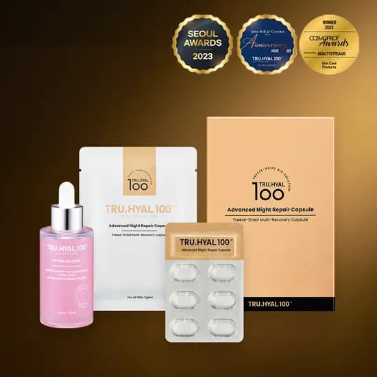 트루히알100 나이트리페어 세트 (30캡슐+50ml세럼 1병) 선물포장