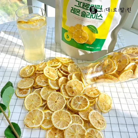 그대로말린 건조레몬 슬라이스 레몬즙 레몬수 레몬물만들기 170g