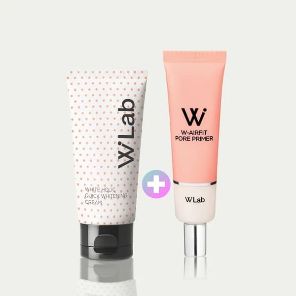 쌩얼기획세트(화이트홀릭 톤업크림 50ml+더블유에어핏 프라이머 35g) 17,800원