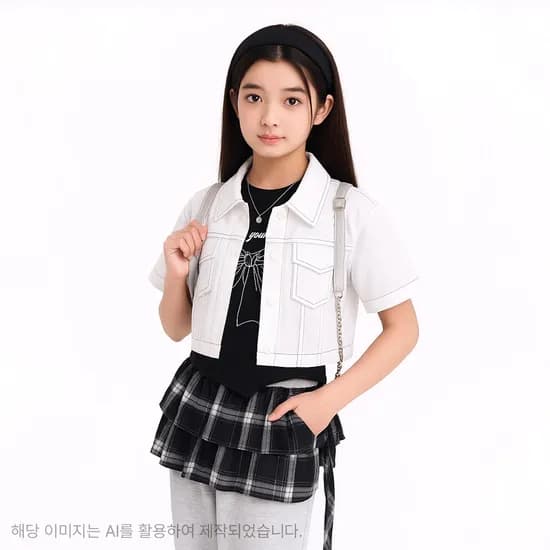 더데이걸 반팔 크롭 셔켓 TGJA25S01
