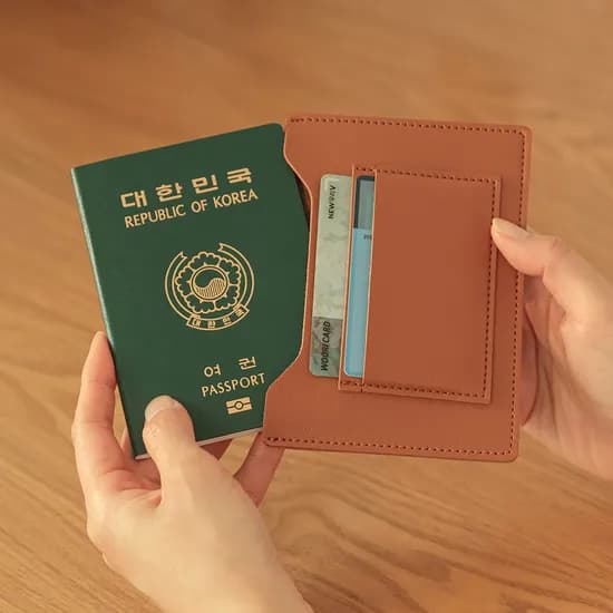 모락 단델2 가죽 여권 여행용 안티스키밍 RFID차단 지갑 커버 케이스