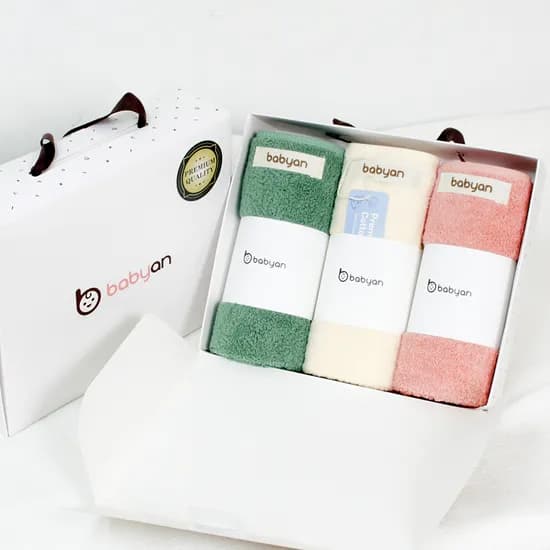 베이비앙 최고급 프리미엄 코마사 60수 순면 오버사이즈 세면타올 (45x90cm) (220g) (아기목욕타올 대용) (3종 세트)