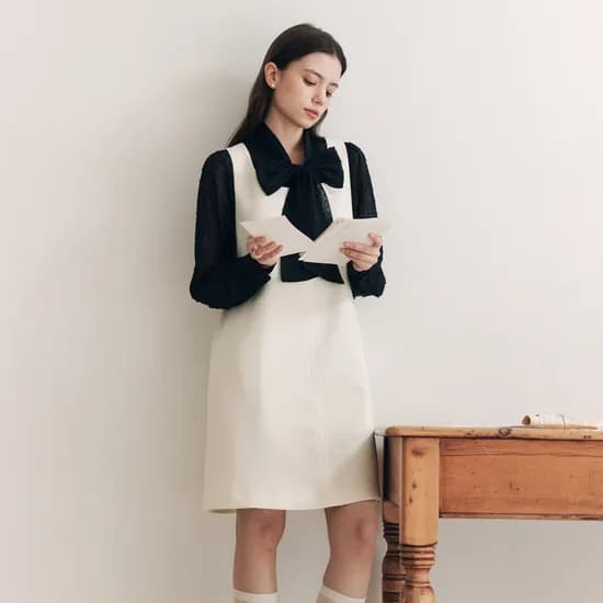 코지 트위드 원피스 COZY TWEED ONEPIECE / IVORY