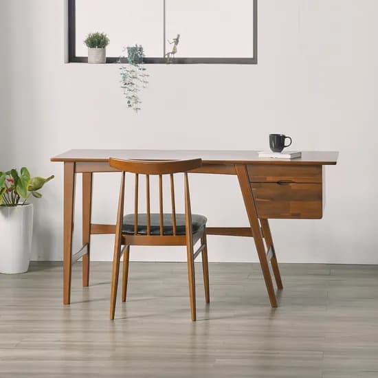 인테리어레시피 오피스 데스크 중고등학생 대학생 원목 책상 1500x600mm 월넛