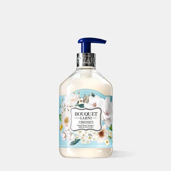 부케가르니 글로우 퍼퓸드 대용량 샴푸 500ml 베이비파우더 향 8,900원