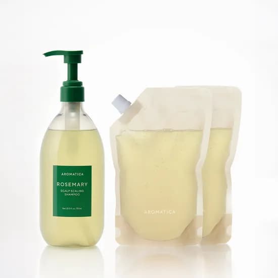 아로마티카 로즈마리 스칼프 스케일링 샴푸 750ML+리필500ML 2개 비건 탈모 기능성