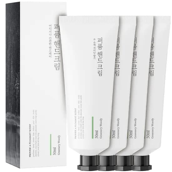 살림백서 퍼퓸 핸드크림 그리너리우드 50ml 4개