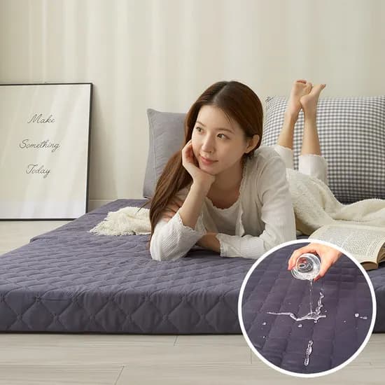 집앤콕 탄탄한 허리에좋은 토퍼매트리스 접이식 침대 바닥 3단 수면매트 MS 8cm