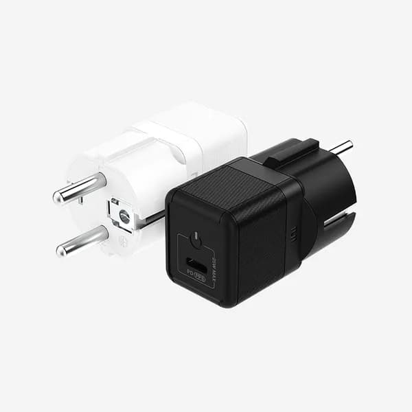 USB PD 25W PPS GaN 접지 초고속 미니 충전기 GM110 화이트
