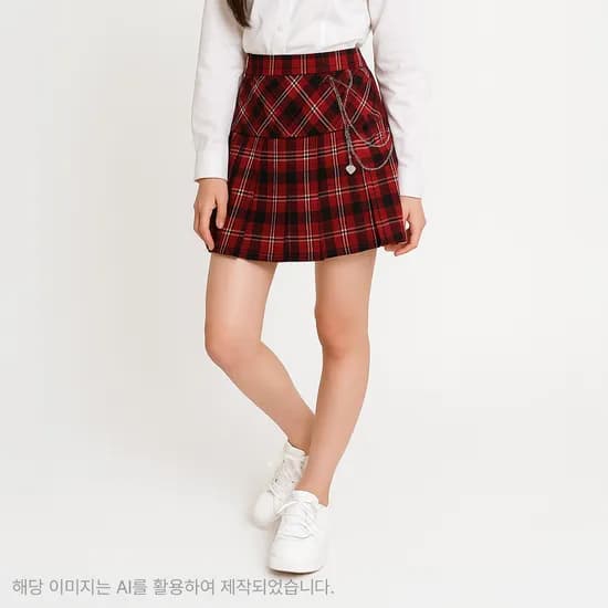 더데이걸 체인장식 플리츠 스커트 TGWH25304 24,900원