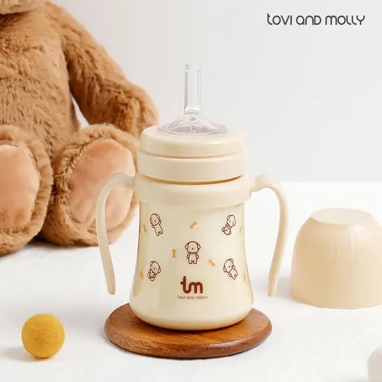 토비 바닐라 PPSU 아기 유아 어린이집 빨대컵 180ml