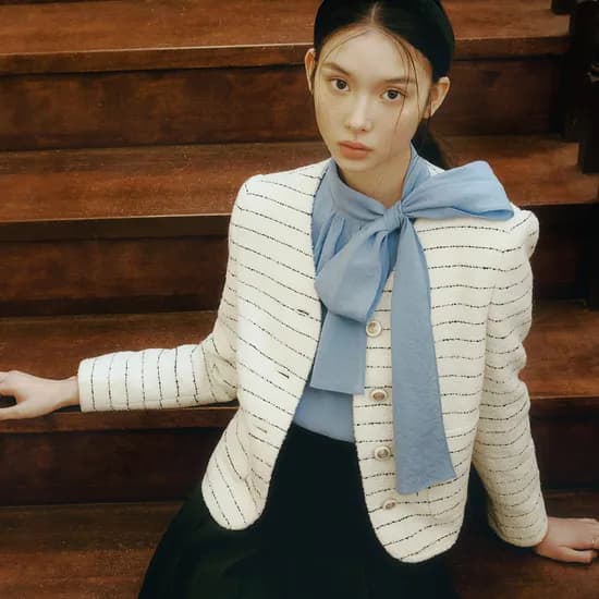 로엠 브이넥 부클 자켓 RMJKF12R12