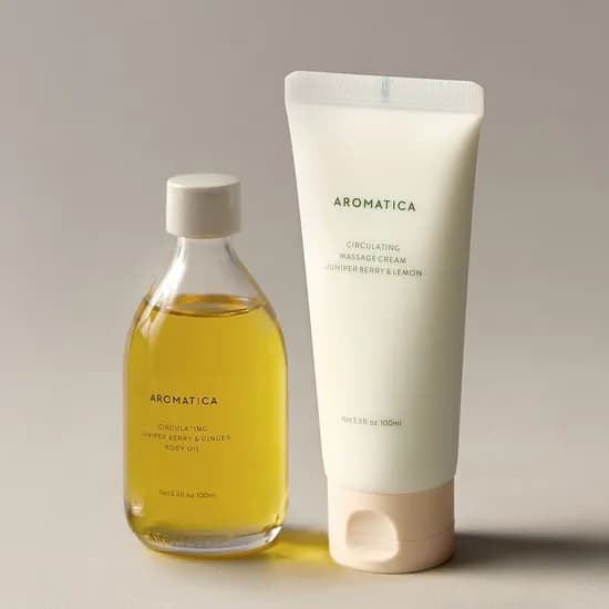 아로마티카 서큘레이팅 마사지크림 100ML & 바디오일 100ML 2종 세트 다리붓기 셀룰라이트