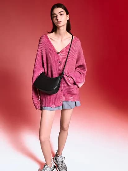 사빈 노티드-스트랩 커브 숄더백 3Colors CK2-20271488