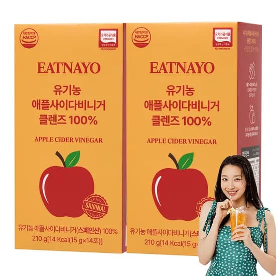 유기농 애사비 클렌즈 100% 애플사이다비니거 사과식초 초모 스틱 14포 2개