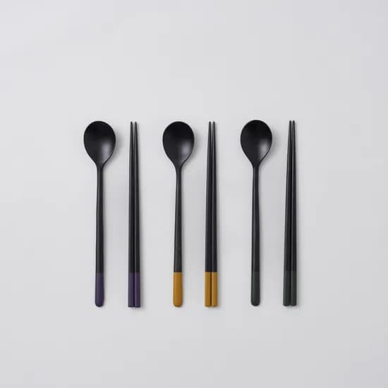 칠몽 오단 옻칠 나무 수저세트 24cm 3인용 국내산