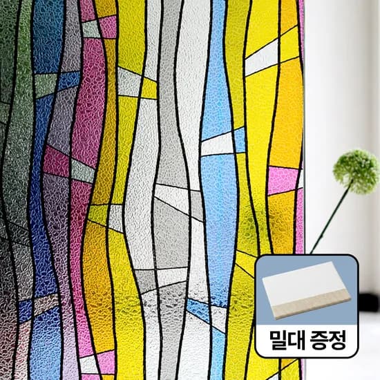 생활가꿈 창문 시트지 열차단 무점착 컬러 디자인 패턴 900X2000mm 포레스트