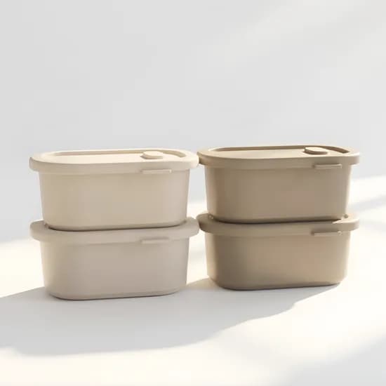 디아르 국내산 플래티넘 실리콘 밥 팩 소분 냉동밥 보관 용기 200ml 4P