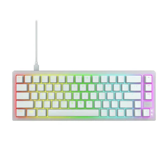 체리 엑스트리파이 XTRFY K5V2 RGB 핫스왑 게이밍 텐키리스 키보드 화이트, MX2A 적축