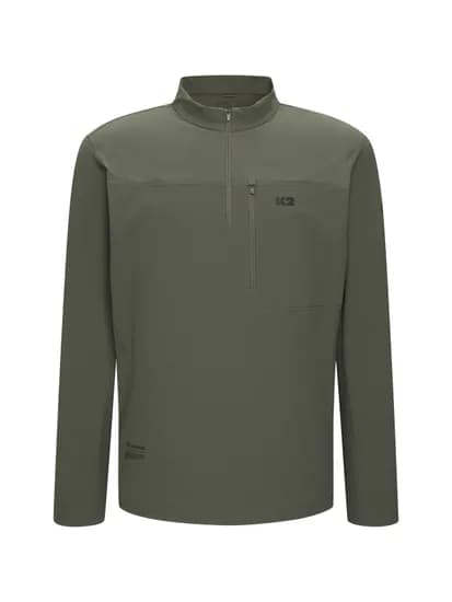 K2 남성 KTR ROCK 락 우븐 집업 티셔츠 EARTH KHAKI KMP25205KX