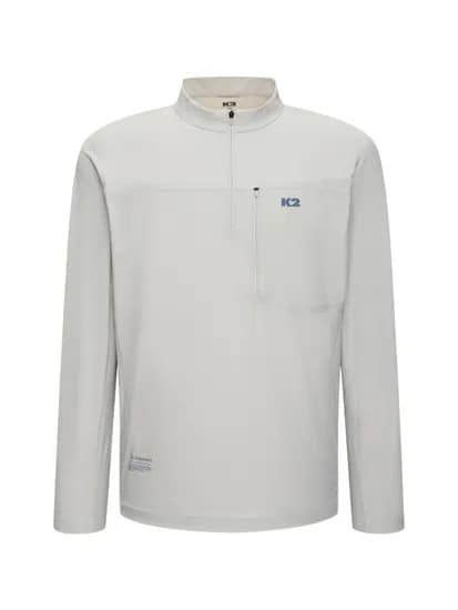 K2 남성 KTR ROCK 락 우븐 집업 티셔츠 PEARL GREY