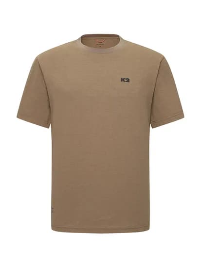 K2 남성 KTR 빅로고 반팔 라운드 티셔츠 ECO HUNTER BEIGE KMM25210HB