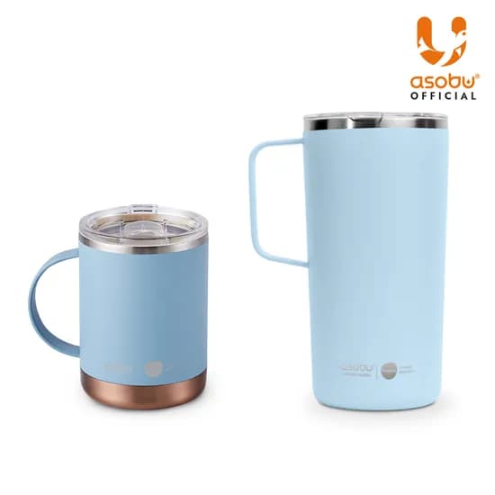 아소부 세라믹 머그 세트 얼티밋 360ml 1개 + 타워 600ml 1개