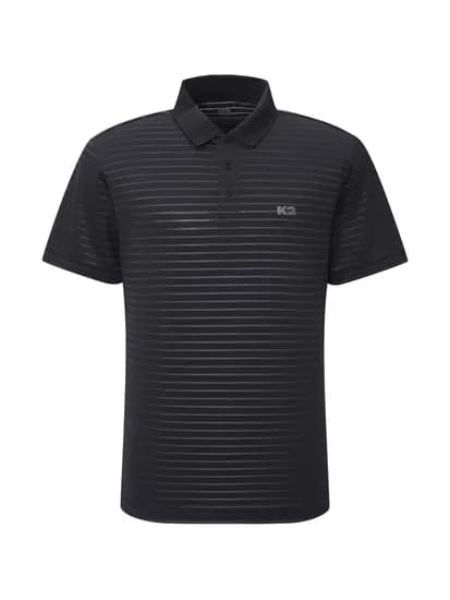 K2 남성 BOOST 반팔 조직감 폴로 티셔츠 Black KMM25283Z1