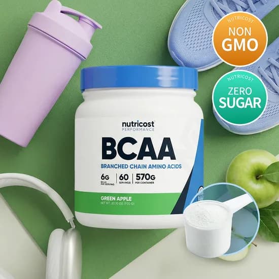 뉴트리코스트 대체당 함유 고함량 BCAA 6,000mg 60회분 그린애플, 570g, 1개
