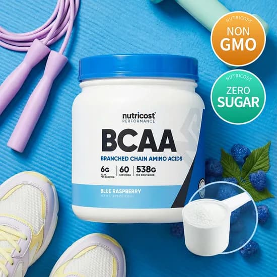 뉴트리코스트 대체당 함유 고함량 BCAA 6,000mg 60회분 블루라즈베리, 538g, 1개