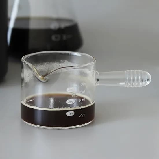 1+1 바리스타 에스프레소 글라스 샷잔 100ml 일자형핸들/3oz 내열유리 홈카페 시럽잔