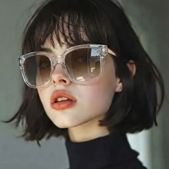 나네뜨뉴욕 버번스트릿 오버사이즈 투명 뿔테 레트로 자외선차단 남자 여자 썬글라스