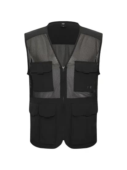 K2 남성 FLYHIKE 유틸리티 V넥 메쉬 베스트 Black KMM25627Z1