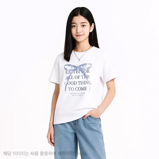 더데이걸 사이드 셔링 스토퍼 티셔츠 TGRA253Y3