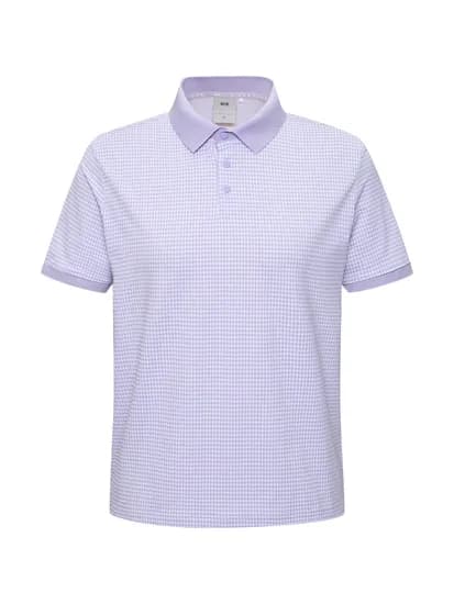 K2 여성 시그니처 까르비코 체크 반팔 폴로 W Lavender KWM25264V2