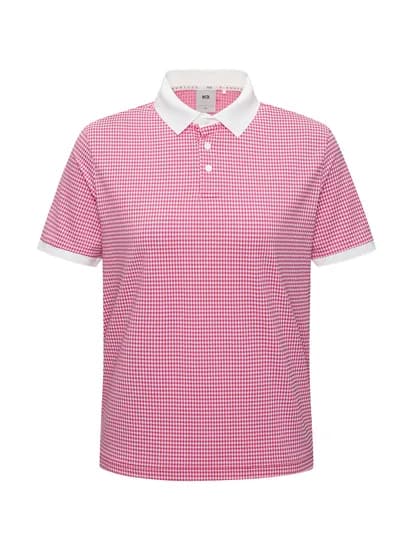 K2 여성 시그니처 까르비코 체크 반팔 폴로 W Magenta KWM25264M2 78,000원