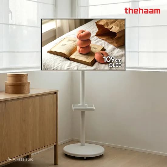 더함 삼탠바이미 스마트 QLED 라이트 109cm(43인치), 이동식 스탠드