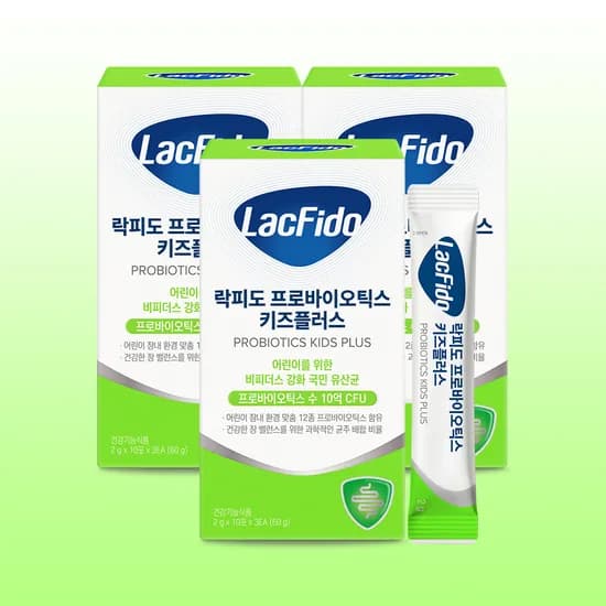 락피도 프로바이오틱스 키즈 플러스 베이비아기유산균 비피더스 10억CFU 30포, 3개