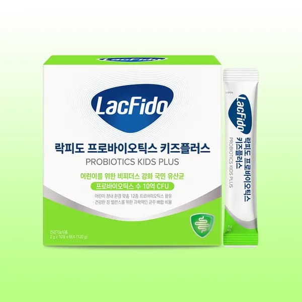 락피도 프로바이오틱스 키즈 플러스 베이비아기유산균 비피더스 10억CFU 60포