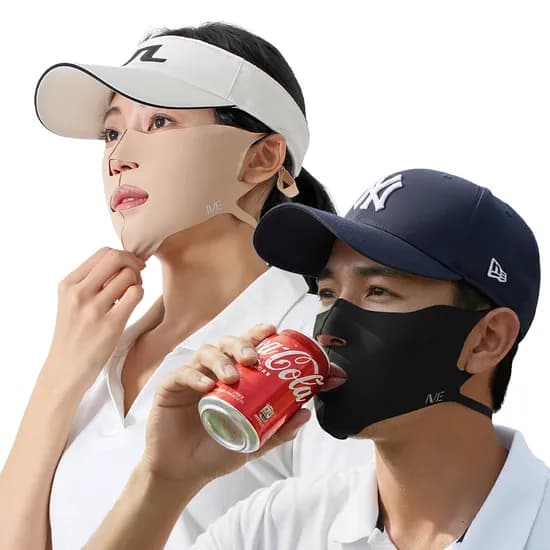 아이브 오픈형 UV 자외선 차단 냉감 안면 얼굴햇빛가리개 골프 러닝 등산 자전거 마스크