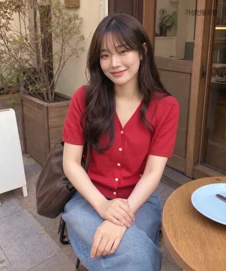 로엠 올데이 브이넥 반팔 가디건 RMCKG25R99