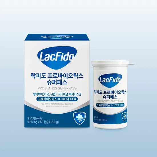 락피도 프로바이오틱스 슈퍼패스 100억 유산균 60캡슐 1개